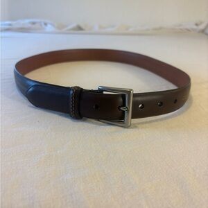 Coach Classic Brown Leather Belt with Metal Buckle 36”